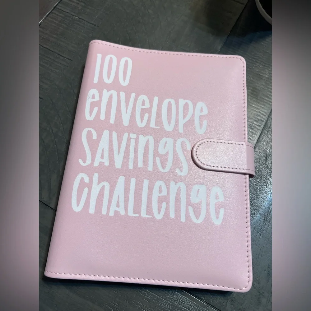 Pink 100 Envelope Savings Challenge Binder